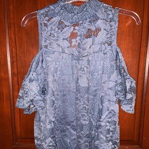 Lacy blue shirt